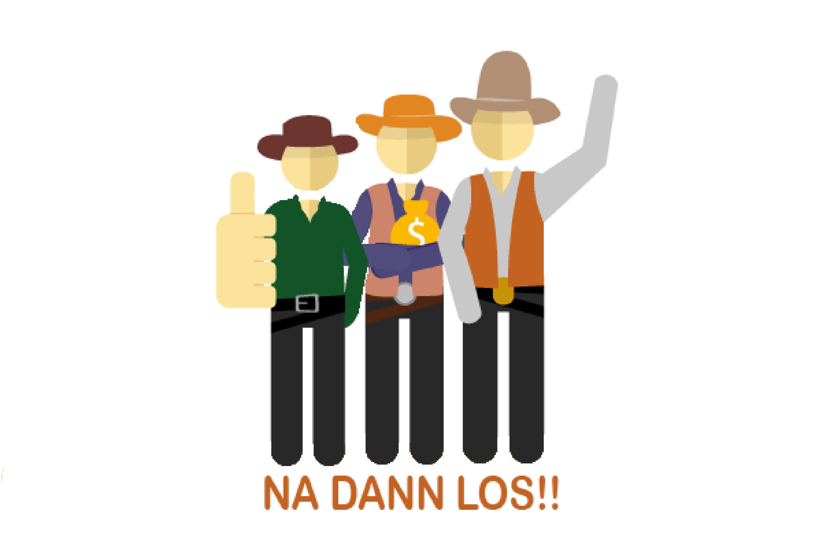 Cowboys x3 mit Text neu